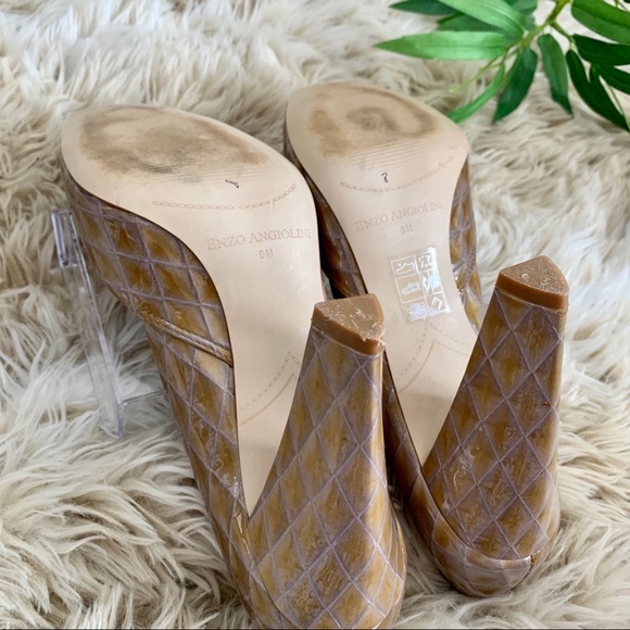 ENZO ANGIOLINI, Patent Leather Peep Toe Heels - Picture 8 of 8